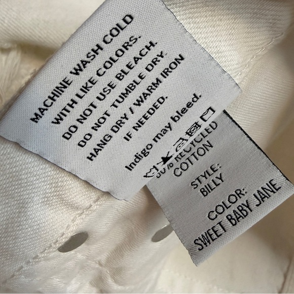 Boyish Billy High Waisted White Distressed Straight Leg High Rise Jeans 28 - Picture 4 of 12